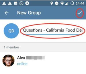 name your telegram group